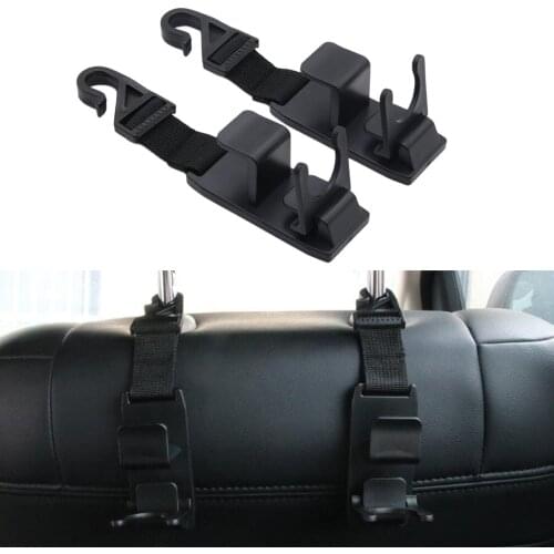 2Pcs Car Storage Bag Car Seat Back Hook er Headrest Storage Universal Hook Simple Shape Auto Interior Accessories