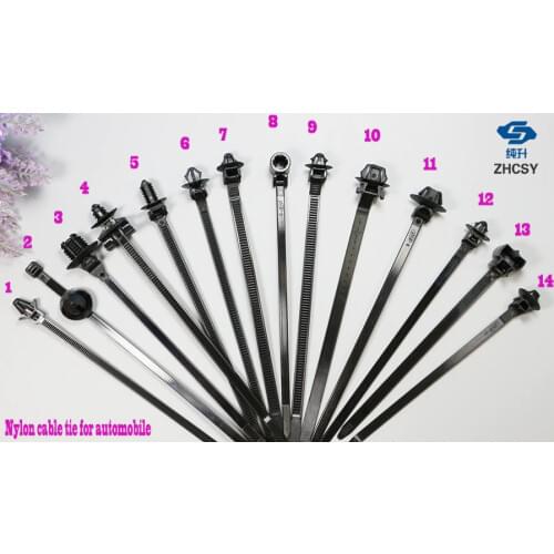 20 Pcs Nylon Black Car Auto Cable Strap Push Mount Wire Tie Retainer Clip Clamp cable ties