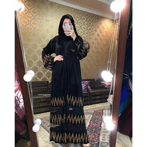 2021 New African Dress For Women Muslim Long Sleeve Hot Rhinestone Wave Hollow Stitching Ankara Dresses Africa Clothing Ladies