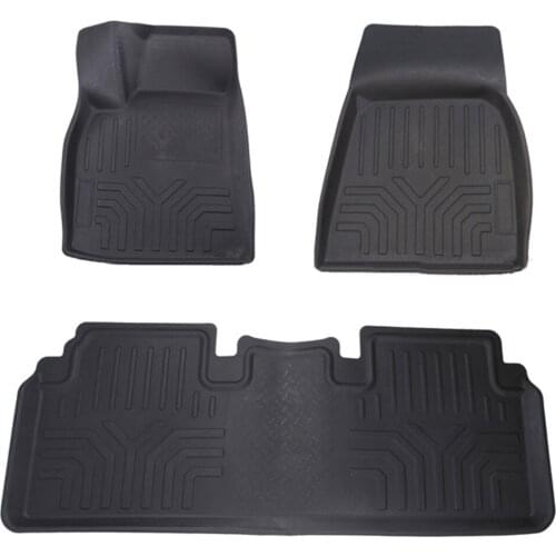 3PCS Waterproof Car Liner Floor Mats Foot Pad All Weather Rubber Slush For Tesla Model 3 TPE