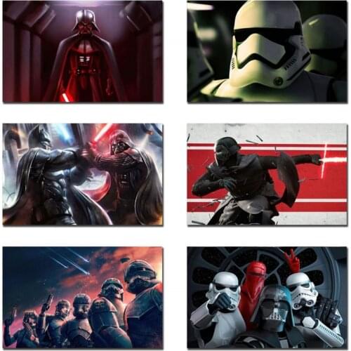 5d Diamond Painting Marvel Movie Star Wars Vader and Soldiers Full Drill Square Rhinestones Diamond Embroidery Mosaic Decortion