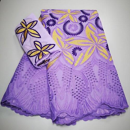 African Lace Fabric 2021 High Quality Swiss voile Lace in switzerland French Nigerian 100% Cotton Lace Fabrics 5+2yards/Lot B240