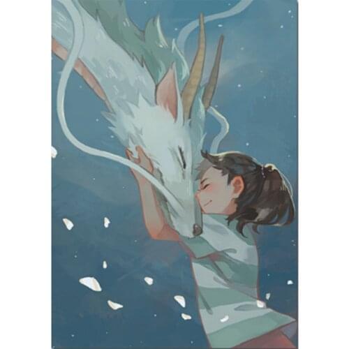 5D DIY Diamond Painting Hayao Miyazaki Japanese Anime Spirited Away Diamond Embroidery Poster Cross Stitch Kit Mosaic Gif WG2193