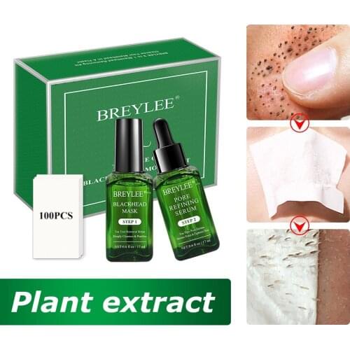 Black Mask Blackhead Remover Serum Face Sheet Mask Shrink Pore Acne Treatment Moisturizing Anti-aging Essence Skin Care