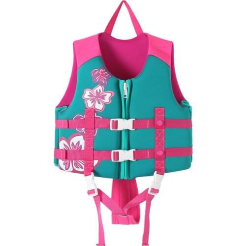Kids Swim Vest Neoprene Safety Life Jacket Water Sports Kayaking Boating Swimming Drifting Swimsuit Swimwear Bathing Suits