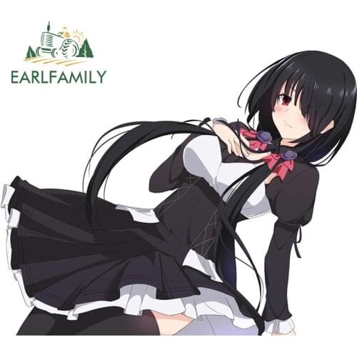 EARLFAMILY 13cm x 10.4cm for Date A Live Anime Scratch-Proof Decals Vinyl Car Stickers Car Body Windows Sunscreen Decoration