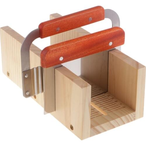 Wooden Soap Loaf Cutter Mold Stainless Steel Cutters Soap Silicone Mold Box