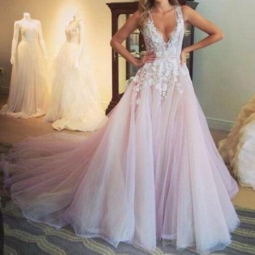 Robe De Soiree 2021 abiye abendkleider Appliques Evening Dress Tulle robe longue Elegant Evening Dresses Long Custom Made