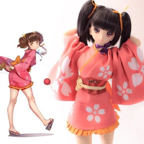 Cosplay Japanese style koutetsujou no kabaneri mumei Bathrobe Kimono Suit 1/3 BJD SD DD Doll Clothes