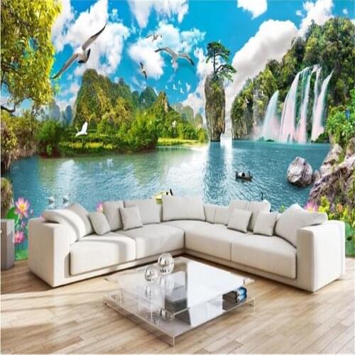 Milofi HD Guilin landscape paintings panoramic huge wonderland TV background wall