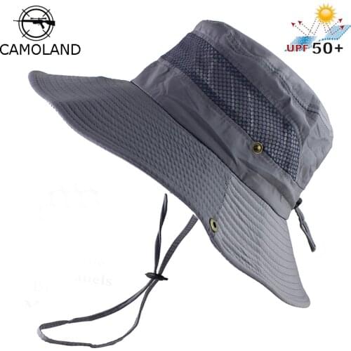 UPF 50+ Bucket Hat Summer Men Women Fishing Boonie Hats UV Protection Long Large Wide Brim Bob Hiking Sun Hat Outdoor Cap Bob