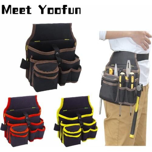 Multifunctional Tool Storage Bag Pouch Belt Hardware Electrician Toolkit Drill Waist Wrench Screwdriver Tool Bags Organizer