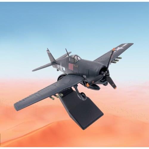 Alloy Diecast Simulation F6F Fighter Aircraft 1:72 Scale USA Airline Model