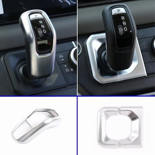 For Land Rover Defender 110 2020 ABS Chrome Car Accessories Center Console Gear Shift Cover Trim