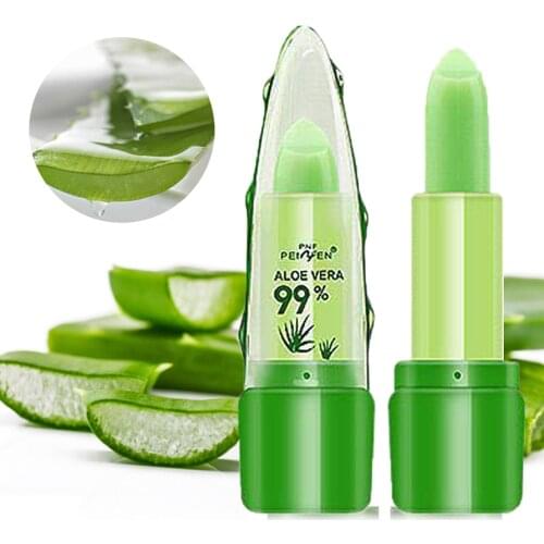 NEW 99% Aloe Vera Lipstick Temperature Change Color Natural Moisturizer Long Lasting Jelly Balm Magic Pink Lip Care Cosmetics