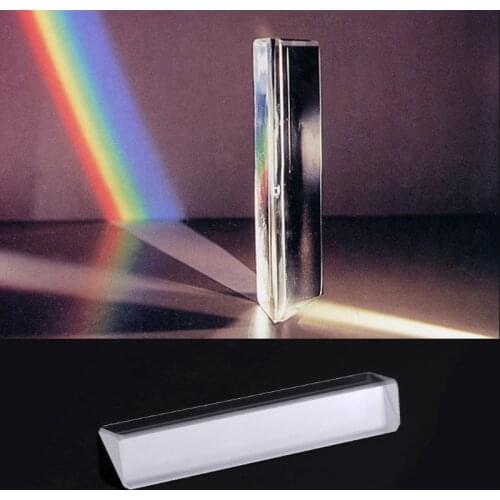 New K9 Optical Glass Right Angle Reflecting Triangular Prism For Teaching Light Spectrum