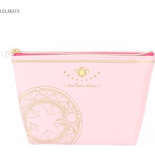 Anime Card Captor Sakura Clear card Cosmetic Bag Action Figure Printed Zipper Lolita Girls Fashion Portable Storage Bags Pouch