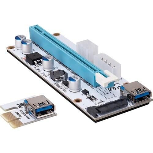 S-Link SL-EX10 Pci-E 1x To 16X Sata 6pin Bitcoin Riser Display Card Amplifier VER008S