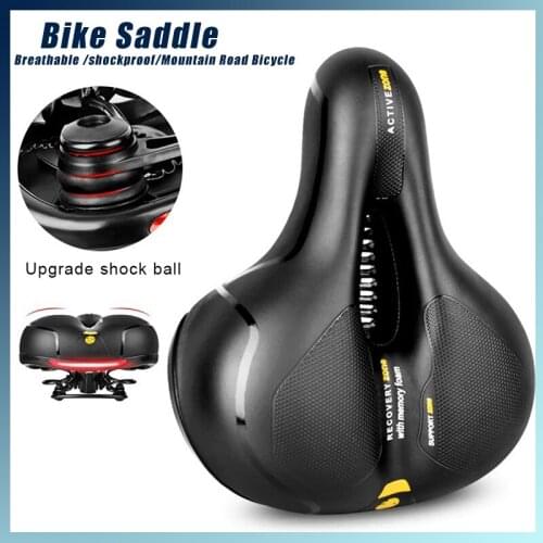 Bike Saddle Mountain Road Bicycle Seat Leather Hollow Breathable Soft Shock Absorbing Bike Seat Bicycle Cycling Accessories