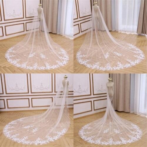 Bridal Lace Cloak Ivory Wedding Cloak Soft Tulle Flowy Veil Wedding Cape Veil Cathedral Wedding Veil Floral Lace Veil Lace Br