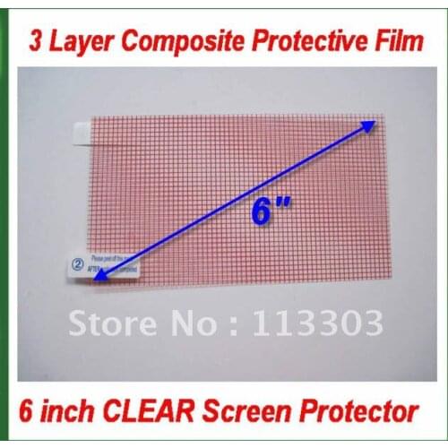 10pcs Universal 6 inch Clear Screen Protector Guard 3 Layer Composite Protective Film for GPS MP4 Tablet