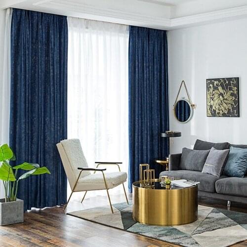 New Modern Fashion Simple Curtain Marble Pattern Dutch Velvet Curtain Retro Plain Blackout Curtains for Living Room Bedroom