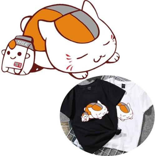 Iron Patches for Clothing Cute Small Animal Cat Teacher Top Clothing Applications Heat Transfer Stickers DIY Tops Badges Print