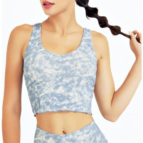 Womens Sports Top Tie Dye Sports Bra For Women Gym Underwear Yoga Bra Athletic Tank Top Women Sports Vest Bralette Gym Clothing