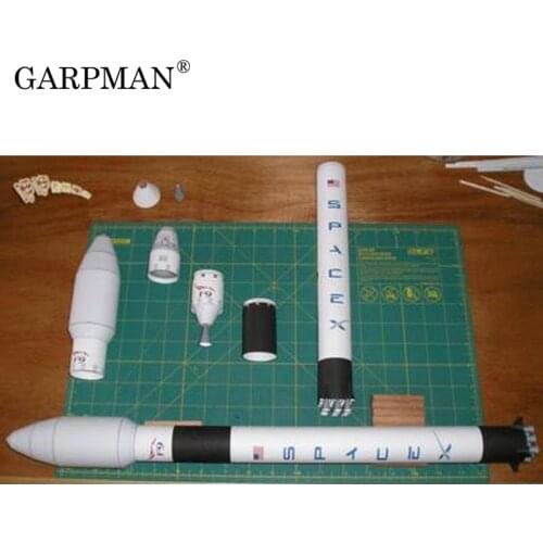 1:100 USA SpaceX Falcon 9 Rocket 3D Paper Model Puzzle Student Hand Class DIY Space Papermodel Toy