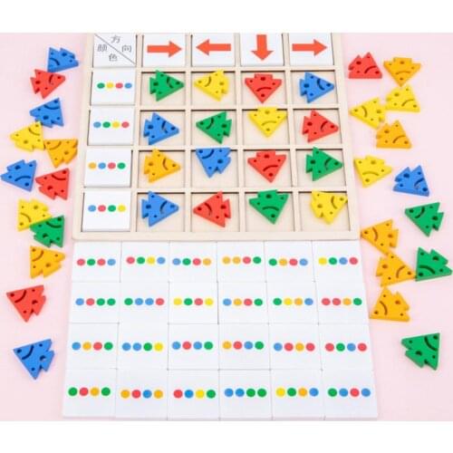 1 Set Arrow Building Blocks Direction Cognition Colorful Sturdy Wooden Color Arrow Blocks Kids DIY Toys for Children Education