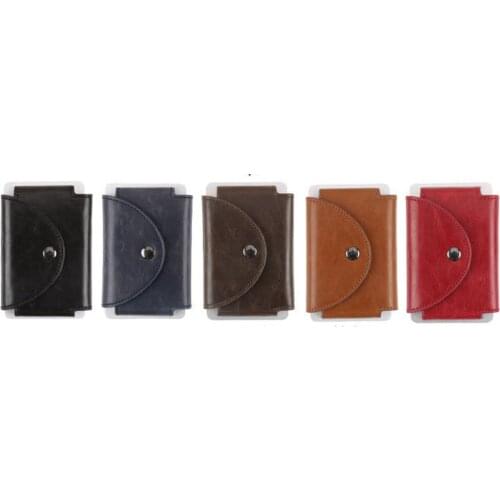 1 Piece Aluminum New business ID card holder high quality PU leather credit card holder RFID block reading card wallet 5 colours