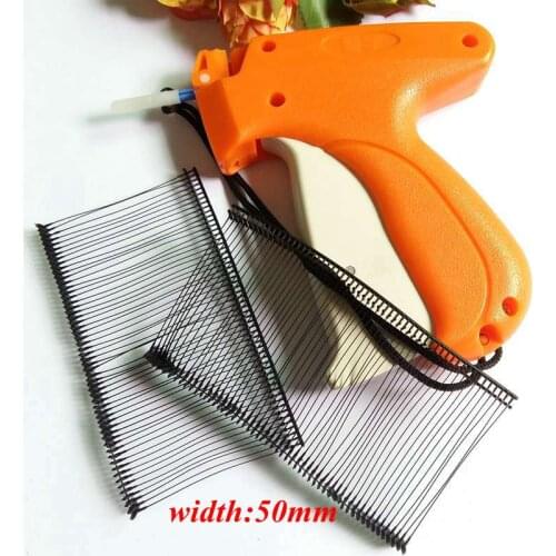 1pcs Tagging Paper hang Tag Guns +2000pcs 50mm black Barbs Fine Tag Pins Clothes Price Tag Gun set barbs fastener