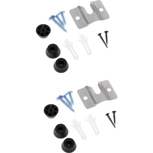 2 Stainless Steel Dartboard Mount Hanging Hardware Kit Screws Rubber Washers