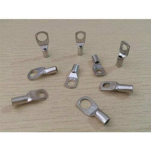 20PCS SC6-5 SC6-6 SC6-8 Copper Cable Lug Kit Bolt Hole Tinned Cable lugs Battery Terminals copper nose Wire connector