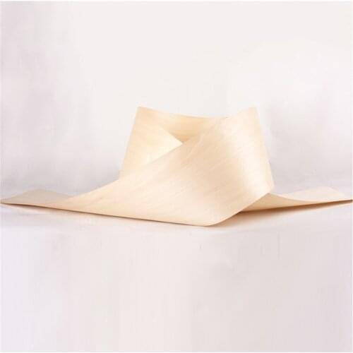 2x Natural Genuine Basewood Wood Veneer for Furniture about 16cm x 2.5m 0.4mm thick C/C