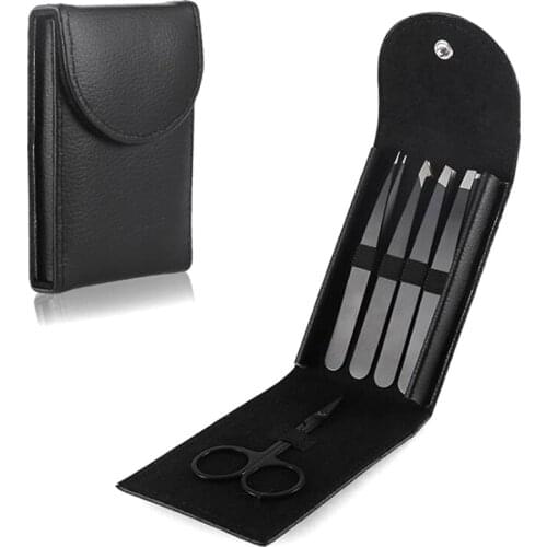 4pcs/5Pcs Eyebrow Tweezers Hair Beauty Slanted Stainless Steel Tweezer Makeup Tool High Quality