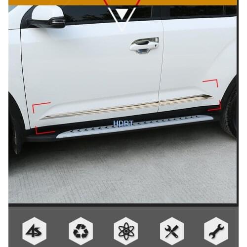 Car accessories 4pcs stainless steel car body side moldings side door decoration For Hyundai ix35 2018 2019 2020 Car styling