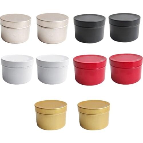 10pcs Tins Aluminum Jars Metal Tins With Lids Candles Tins Jars Travel Tins Containers For Candles Cosmetic Tea Balm & Gels