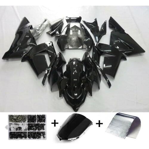 Artudatech Fairing Injection Plastic Kit Glossy Black For Kawasaki Zx10R 2004 2005 ZX-10R