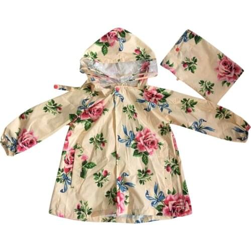 Children Kids Boy Girl Raincoat Rain waterproof rain poncho hooded Floral Print Lightweight Rainwear Slicker baby boys Rainwear