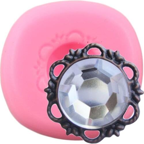 Jewel Frame Silicone Molds Gem Candy Polymer Clay Mold Cupcake Topper Fondant Cake Decorating Tools Chocolate Gumpaste Moulds