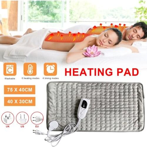 120W Electric Heating Pad For Pain Relief Electric 6 Heat Setting For Back, Shoulder, Neck, Back, Spine, Leg