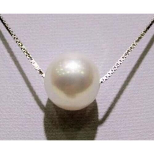 Beautiful AAA Perfect round 10-11mm White South Sea Pearl Pendant