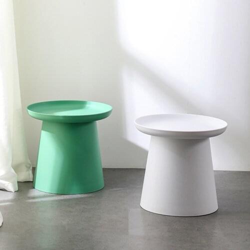 Nordic Round Coffee Table Small Movable Sofa Side Tea Table Creative Simple Modern Living Room Storage Round Bedside Night Table