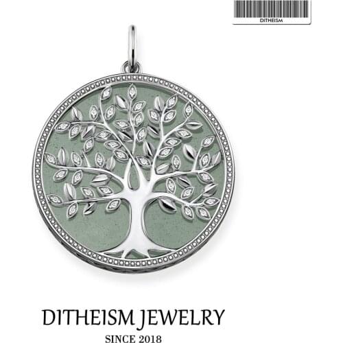 Green Tree Pendant, 2020 Summer Brand New Fashion Jewelry 925 Sterling Silver Trendy Gift For Women Fit Necklace