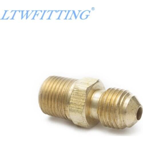 LTWFITTING Brass 45 Degree Flare 3/16" OD x 1/8" Male NPT Connector Tube Fitting