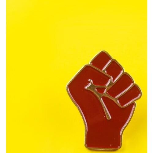 Raised Fist Metal Badges On Clothes Red Black Brooch Bag Hat Clothes Accessories Lapel Pin Badge Black Lives Matter Jewelry Gift