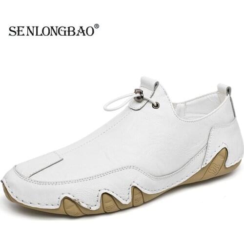 New Brand Mens Shoes Leather Casual Shoes High Quality Loafers Flats Soft Light Shoes Mens Driving Footwear Fashion Sneakers