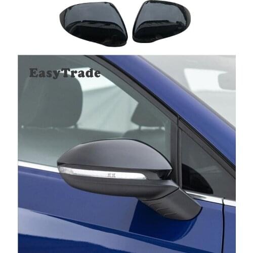 For VW Golf Mk8 2020 2021 Accessories ABS Carbon Fiber Car Rear View Side Mirror Cover Trim Decoration 2 Pcs Car Accessories