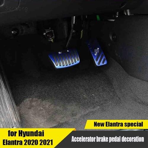 New car accelerator brake pedal aluminum alloy decoration anti-skid for Hyundai Elantra Avante CN7 2020 2021